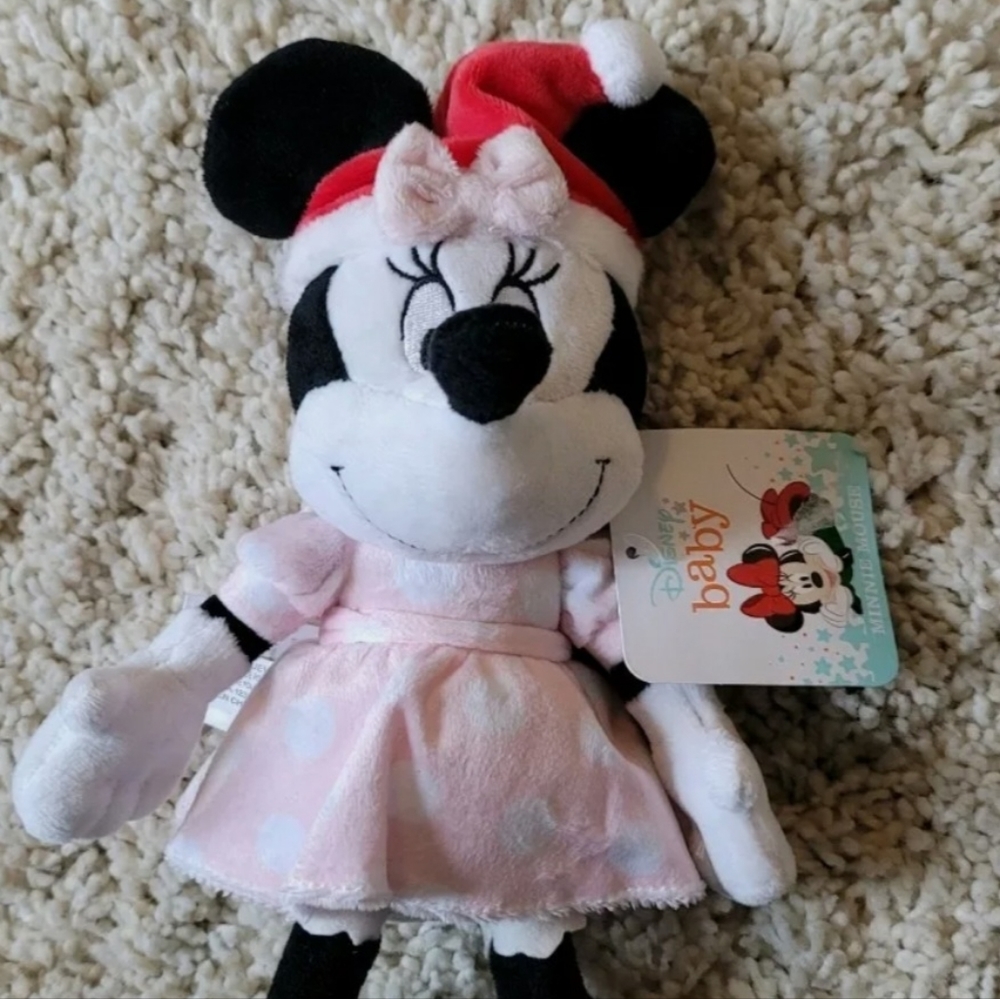 Disney, Lambs & Ivy - Plush Holiday Minnie Mouse. New.
